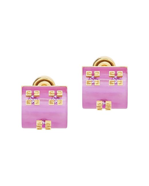 Givenchy 4G Plumetis Earrings With Crystals