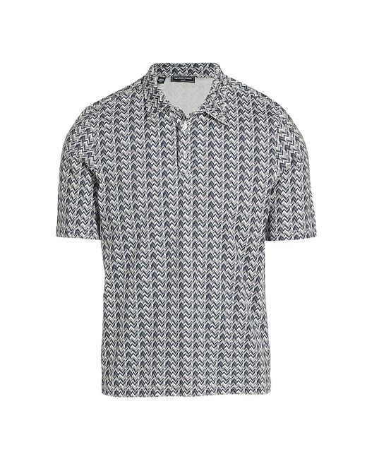 Saks Fifth Avenue Slim-Fit Zigzag Polo Shirt