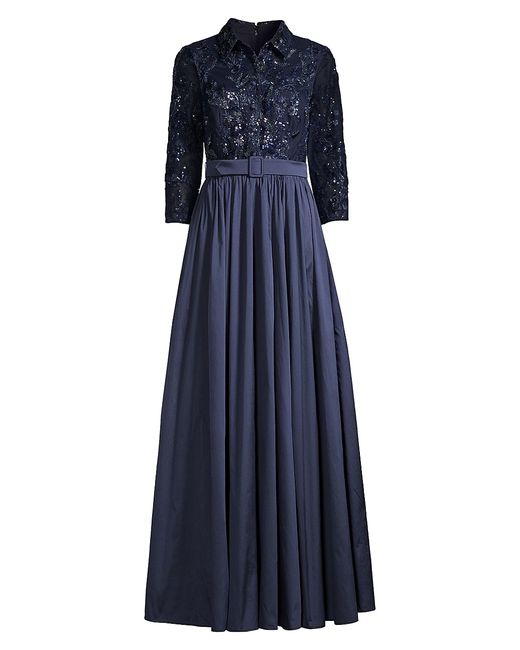 Aidan Mattox Tulle Belted Gown