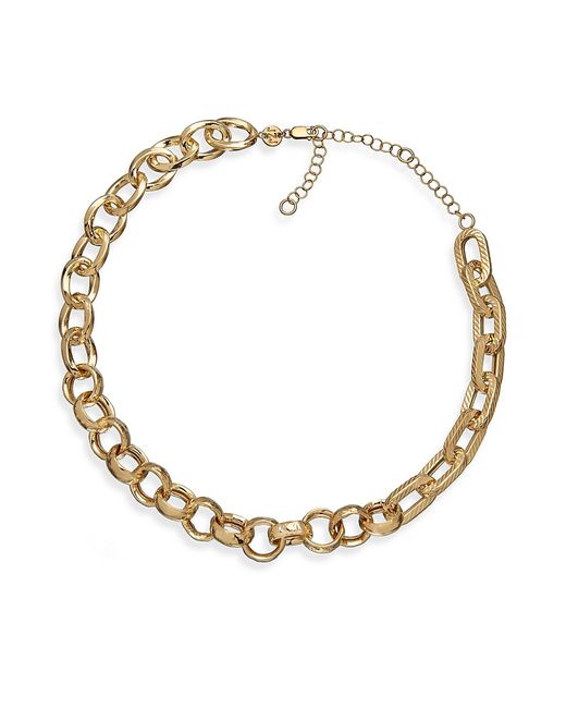 Jennifer Zeuner Jewelry Kali 18K--Plated Mixed-Link Chain Necklace