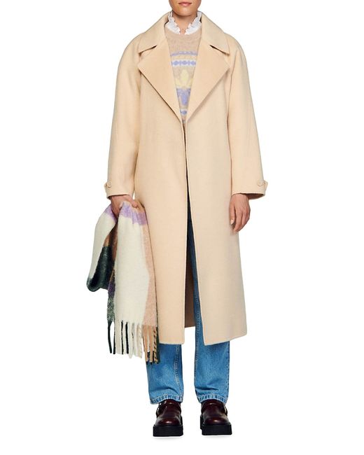 Sandro Double-Breasted Trench Coat