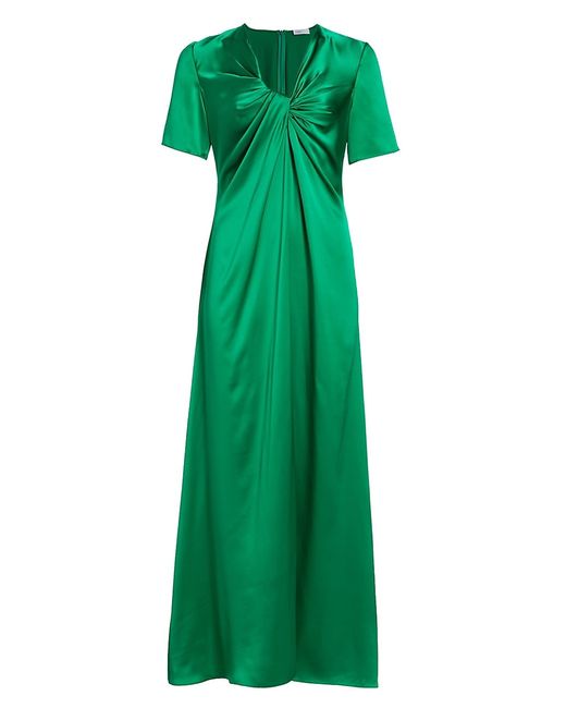 Rosetta Getty Twisted Short-Sleeve Gown