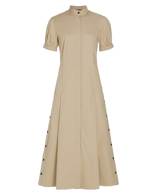 Proenza Schouler Short-Sleeve Poplin Midi-Dress