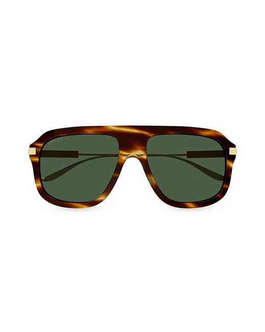 Gucci Back To Web Pilot Recycled Acetate Metal Sunglasses