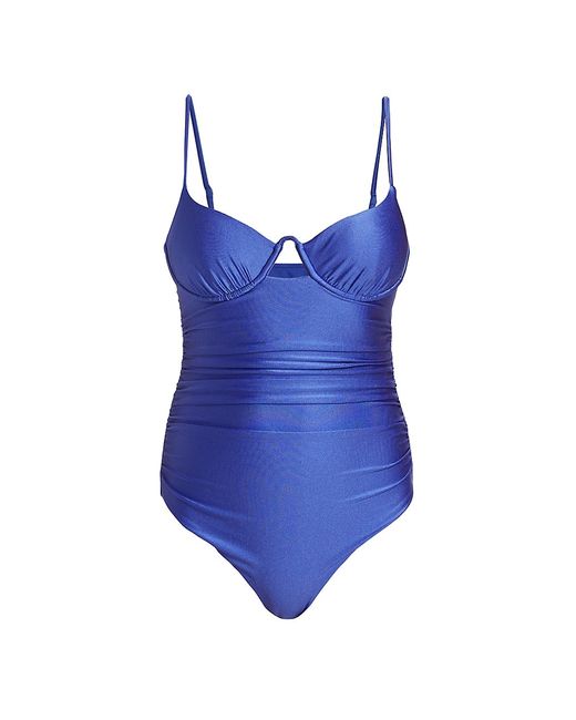 Simkhai Laine Ruched Underwire One-Piece Swimsuit