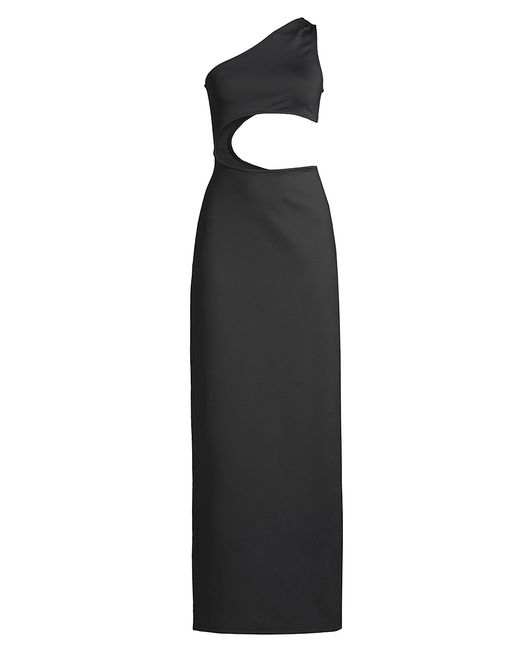 Sara Cristina One-Shoulder Cut-Out Gown