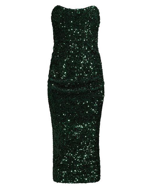 Likely Natalina Strapless Sequined Midi-Dress