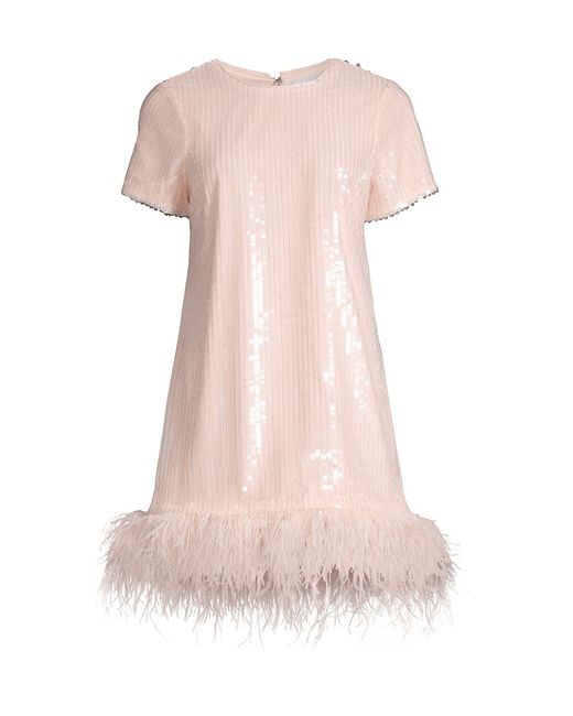 Likely Marullo Sequined Feather Minidress