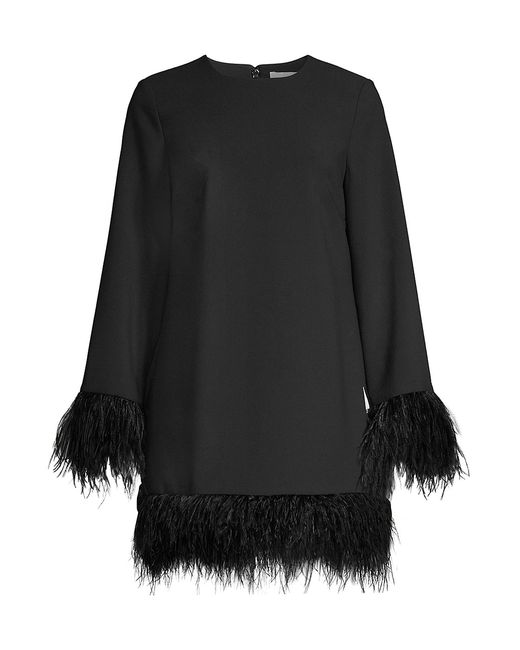 Likely Marullo Long-Sleeve Feather Minidress