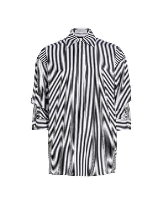 Michael Kors Collection Contrast Stripe Button-Up Shirt