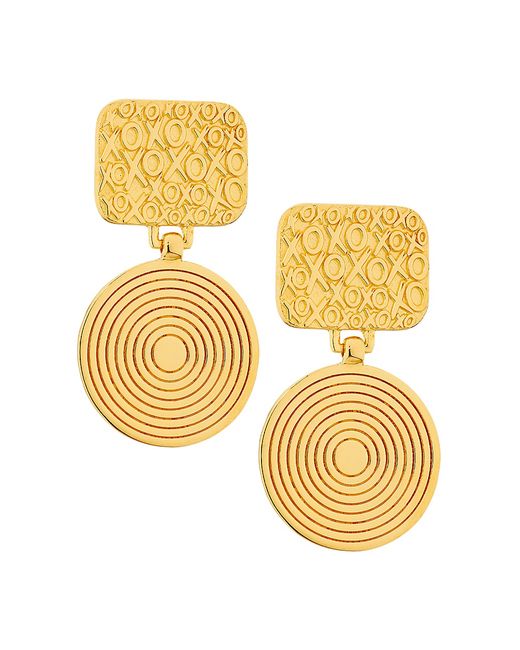 Gwen Beloti Jewelry Sol XO 18K-Gold-Plated Geometric Drop Earrings