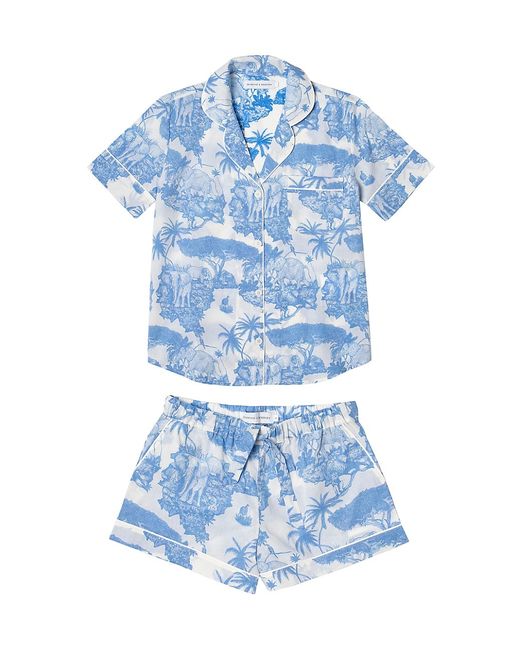 Desmond & Dempsey 2-Piece Printed Short Pajama Set