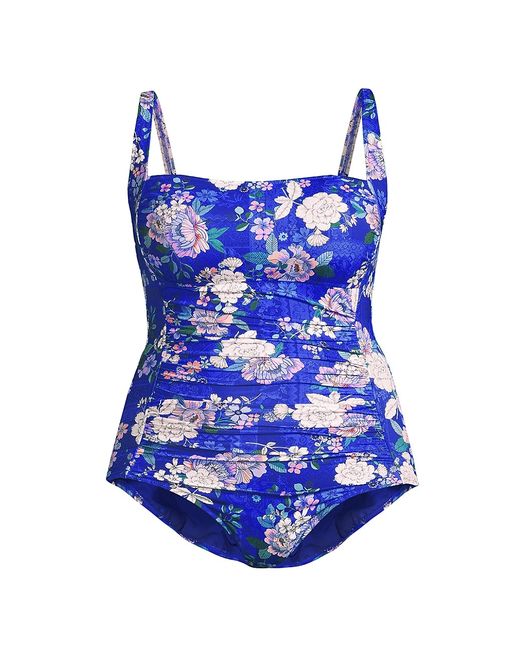 Johnny Was, Plus Size Dove Ruched Swimsuit