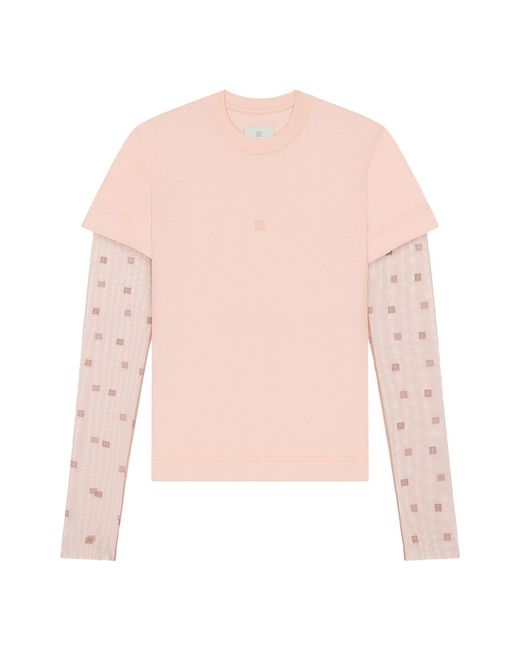 Givenchy Overlapped Slim Fit T-Shirt And 4G Lace