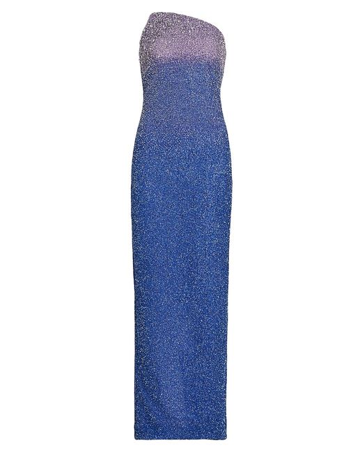Pamella Roland Ombré Sequined Strapless Gown