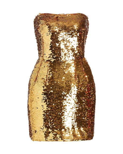Dolce & Gabbana Sequined Strapless Minidress