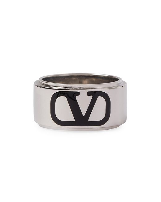 Valentino Garavani VLogo Signature Metal And Enamel Ring