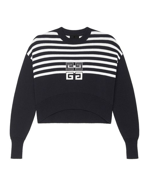 Givenchy 4G Cropped Sweater Cotton With Stripes