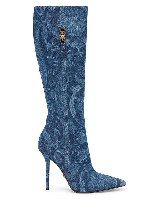 Versace T.110 110MM Floral Pointed Boots