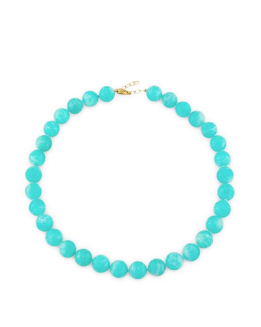 Jia Jia Oracle 14K Gold Amazonite Beaded Necklace