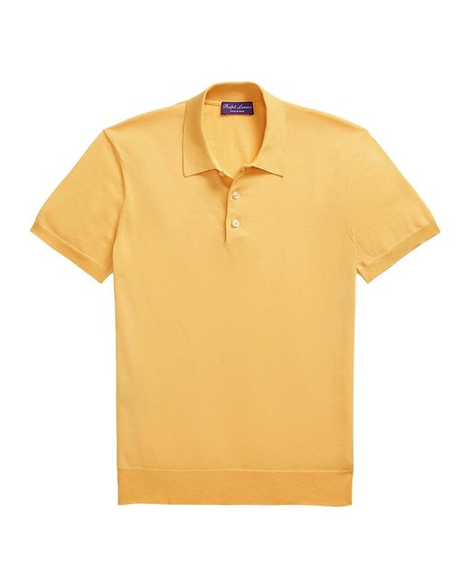 Ralph Lauren Purple Label Fine-Knit Short-Sleeve Polo Shirt