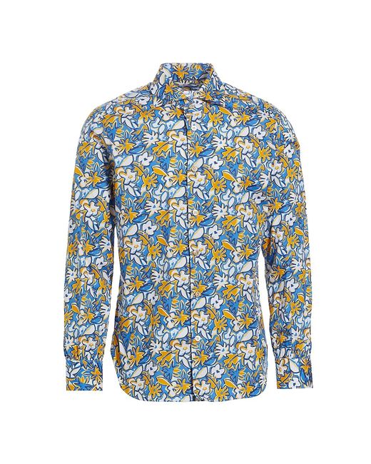 Kiton Floral Print Button-Up Shirt