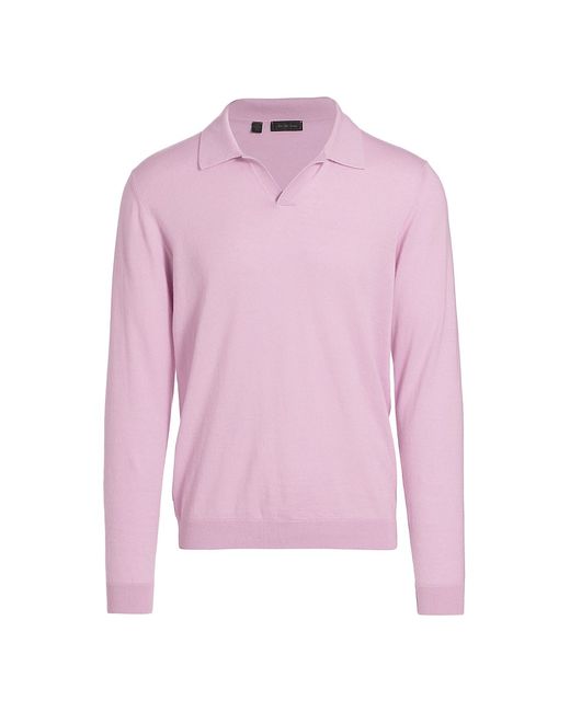 Saks Fifth Avenue COLLECTION Cotton-Blend Long-Sleeve Polo Shirt