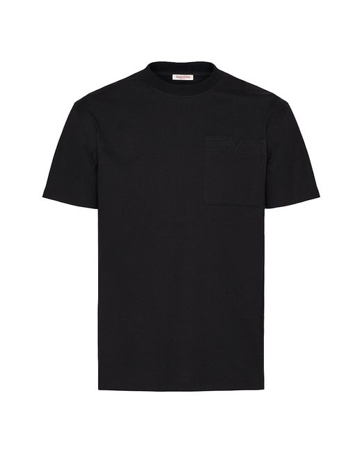 Valentino Garavani T-Shirt With Topstitched V Detail