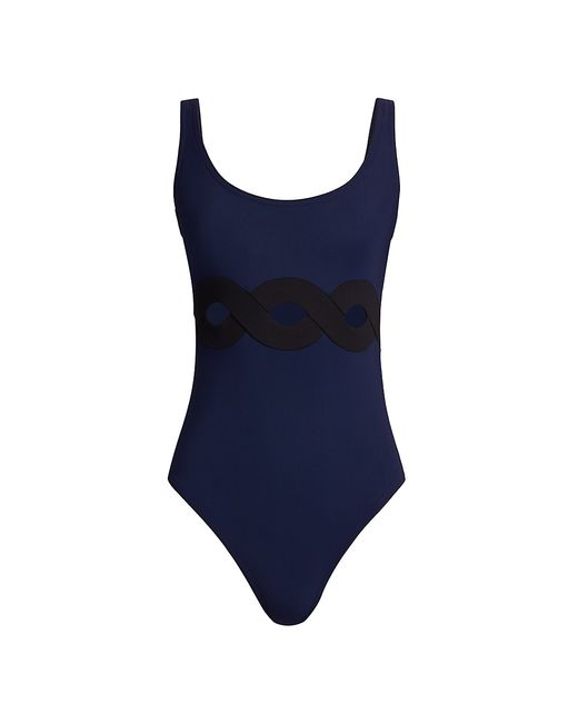 Karla Colletto Octavia Swirling Cut-Out One-Piece Swimsuit