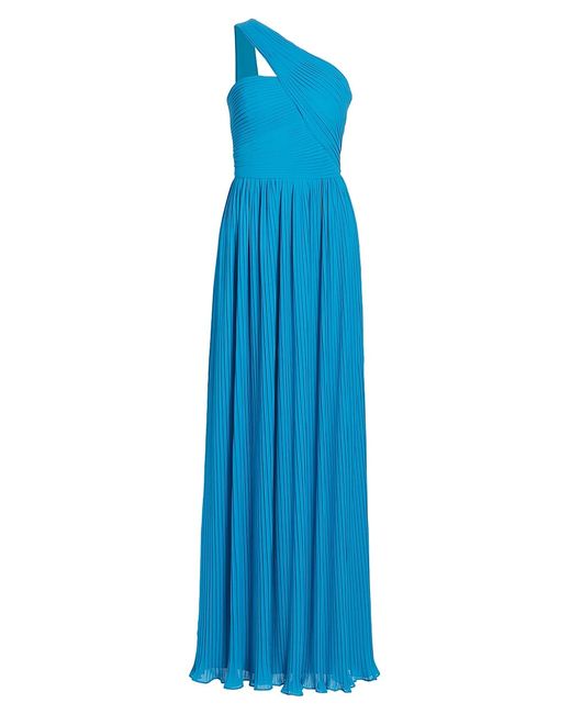 Amur Skye One-Shoulder Pleated Gown