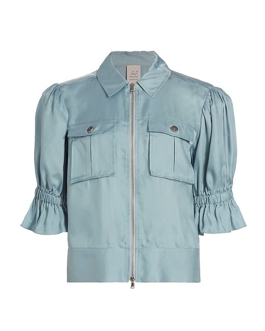 Cinq a Sept Holly Puff-Sleeve Utility Jacket