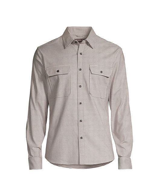 Michael Kors Tattersall Stretch Button-Front Shirt