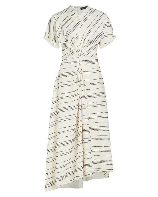 Proenza Schouler Textured Stripe Asymmetric Dress