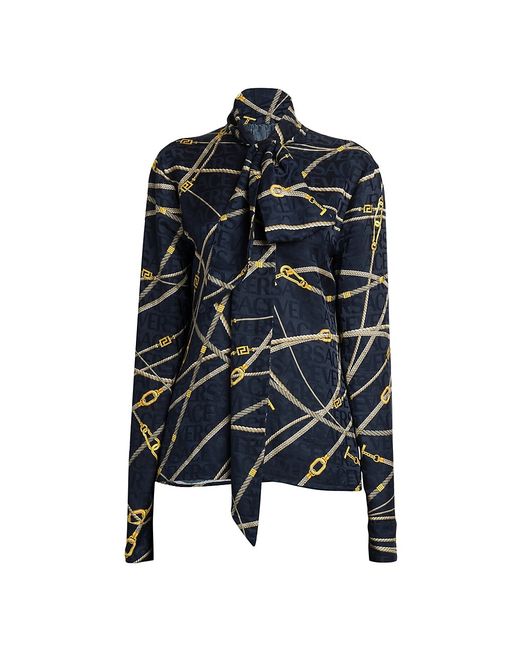 Versace Status Jacquard Silk-Blend Informal Shirt