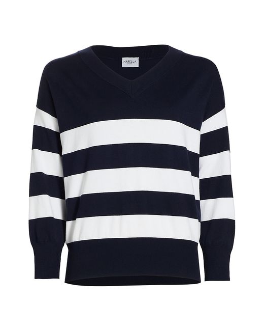 Marella Granito Colorblocked Striped Sweater