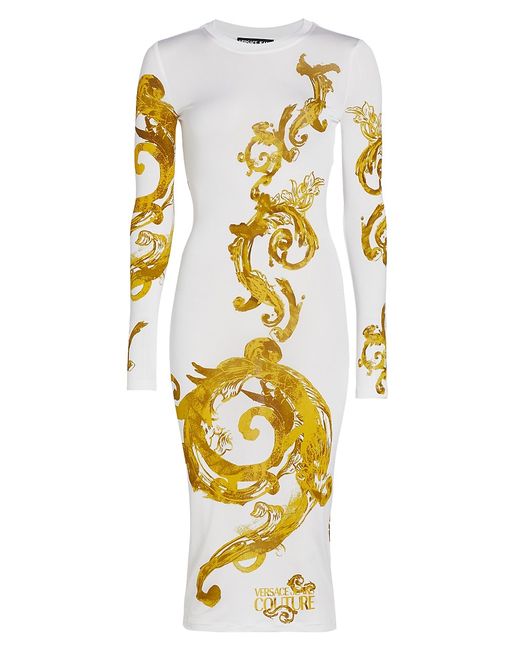 Versace Jeans Couture Barocco-Print Jersey Midi-Dress