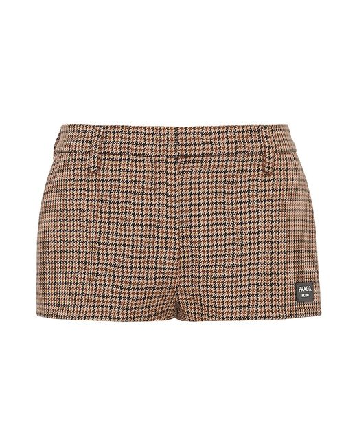 Prada Houndstooth Check Shorts