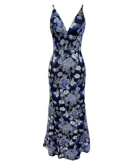Dress the population Sharon Floral Embroidered Mermaid Gown