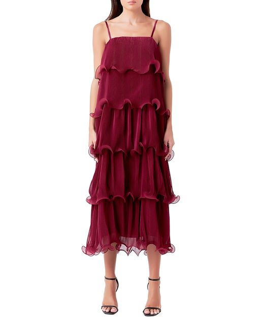 Endless Rose Pleated Tiered Long Dress