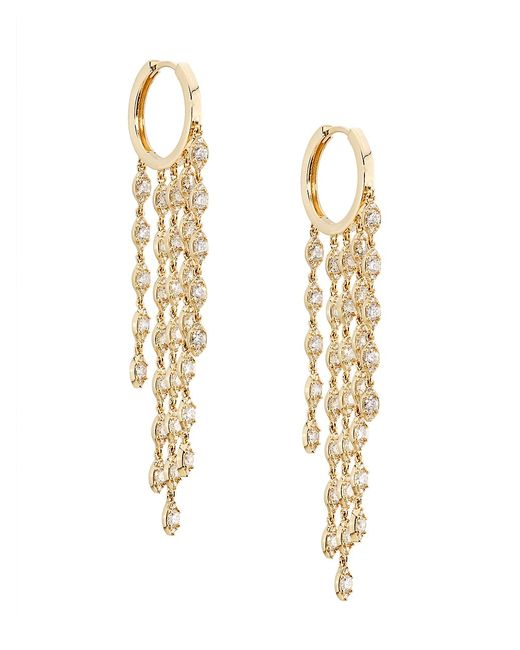 Saks Fifth Avenue Collection 14K 2.59 TCW Diamond Hoop Earrings