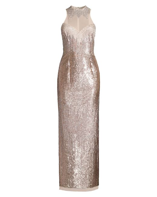Aidan Mattox Illusion Column Gown
