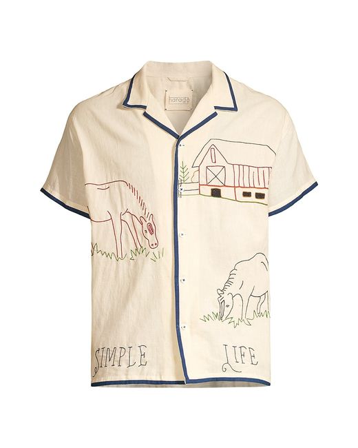 Harago Craft Heritage Simple Life Embroidered Camp Shirt