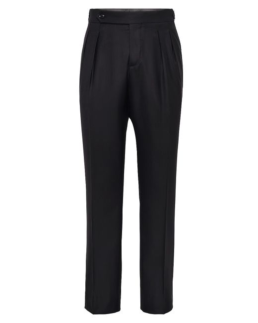 Brunello Cucinelli Virgin Wool And Lightweight Twill Tuxedo Trousers