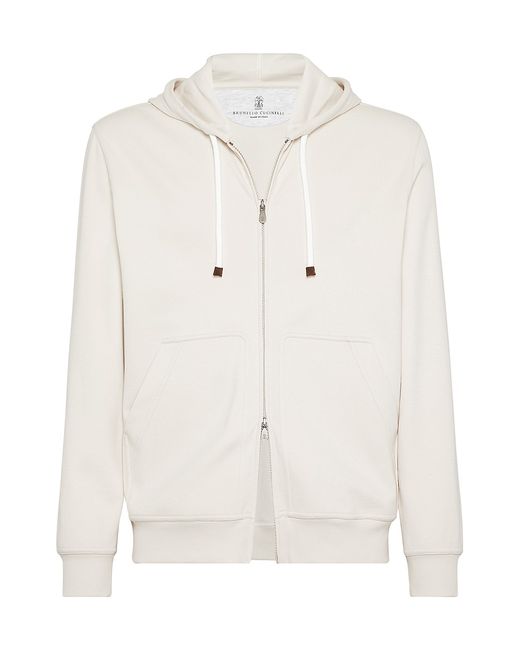 Brunello Cucinelli Techno Cotton French Terry Hooded Sweatshirt With Zipper