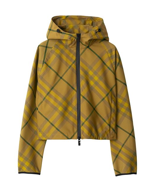 Burberry Checkered Twill Cropped Jacket