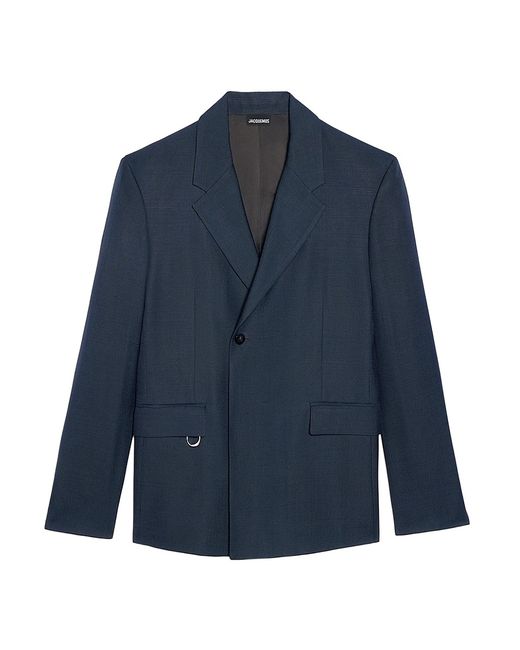 Jacquemus Double-Breasted Notch-Lapel Blazer