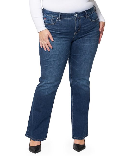 Slink Jeans, Plus Size Mid-Rise Boot-Cut Jeans