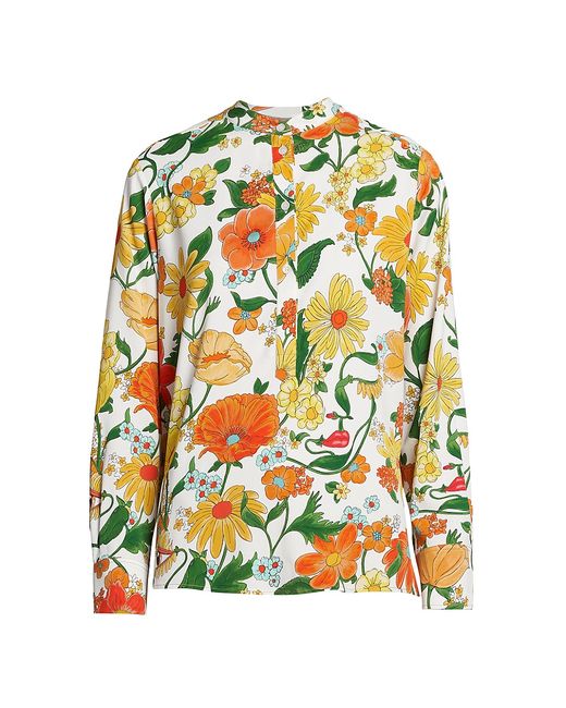 Stella McCartney Floral Half-Button Shirt