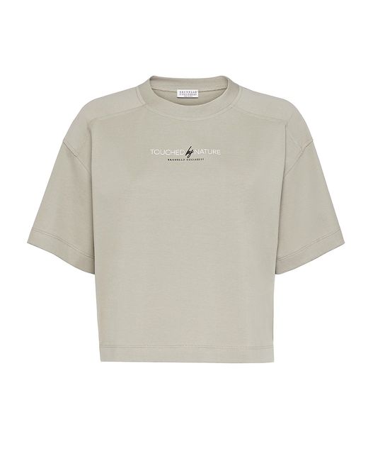 Brunello Cucinelli Cropped Nature T-Shirt