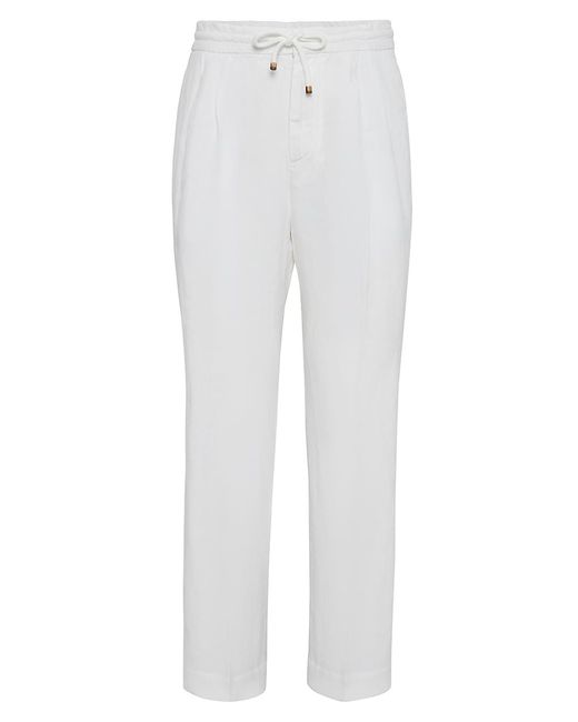 Brunello Cucinelli Dyed Leisure Fit Trousers Gabardine